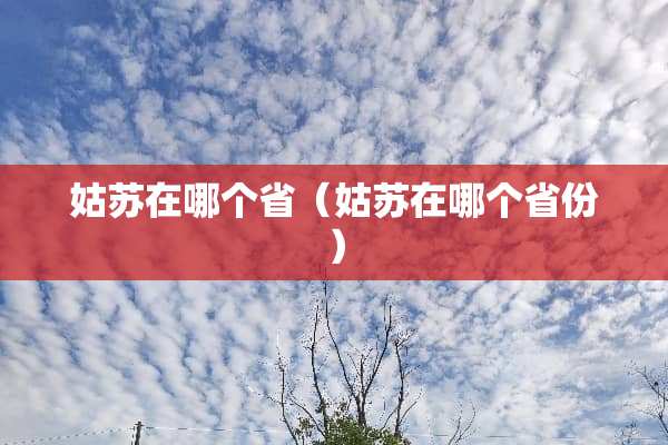 姑苏在哪个省（姑苏在哪个省份）