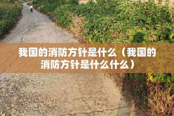 我国的消防方针是什么（我国的消防方针是什么什么）