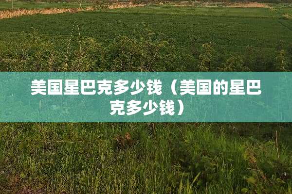 美国星巴克多少钱（美国的星巴克多少钱）