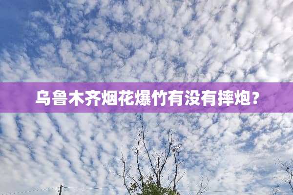 乌鲁木齐烟花爆竹有没有摔*？