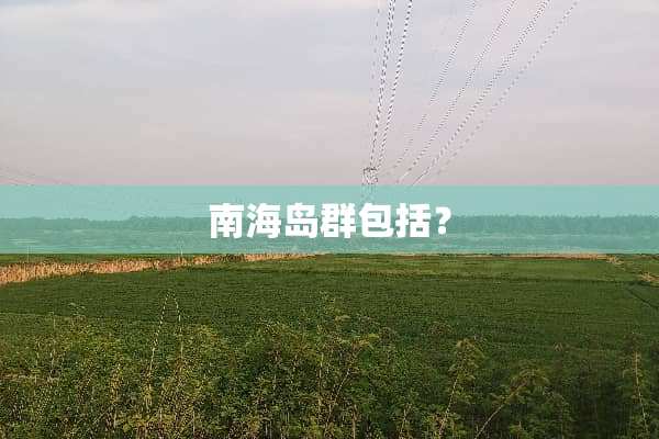 南海岛群包括？