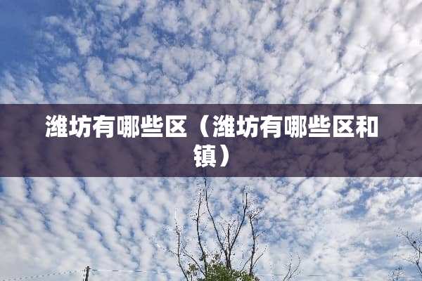 潍坊有哪些区（潍坊有哪些区和镇）