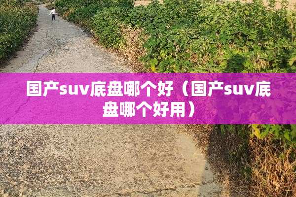 国产suv底盘哪个好（国产suv底盘哪个好用）