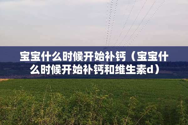 宝宝什么时候开始补钙（宝宝什么时候开始补钙和维生素d）