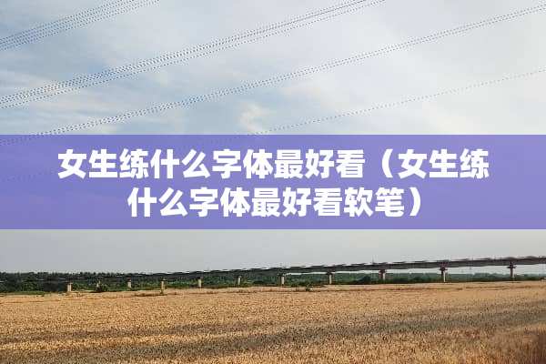女生练什么字体最好看（女生练什么字体最好看软笔）