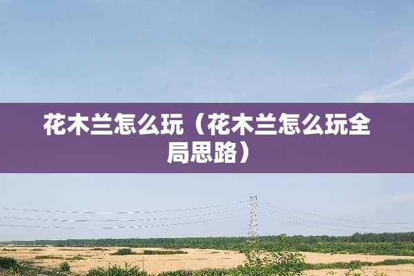 花木兰怎么玩（花木兰怎么玩全局思路）