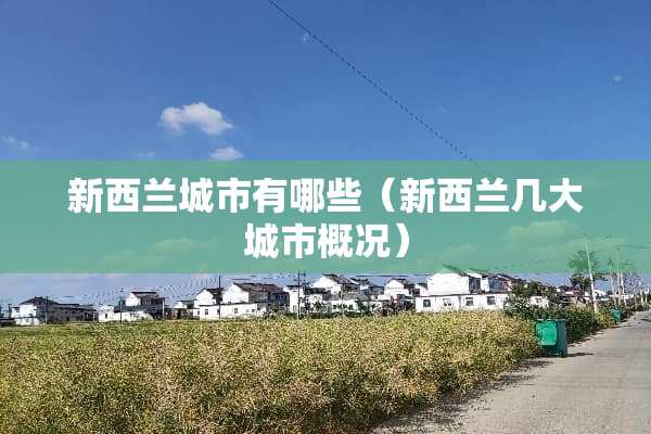 新西兰城市有哪些（新西兰几大城市概况）