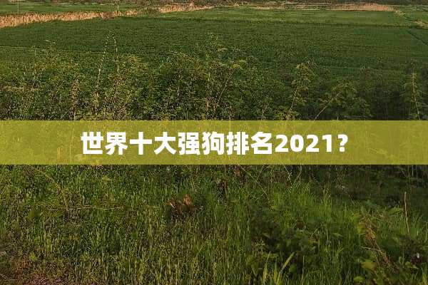 世界十大强狗排名2021？