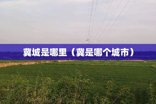 冀城是哪里（冀是哪个城市）