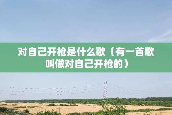 对自己开*是什么歌（有一首歌叫做对自己开*的）