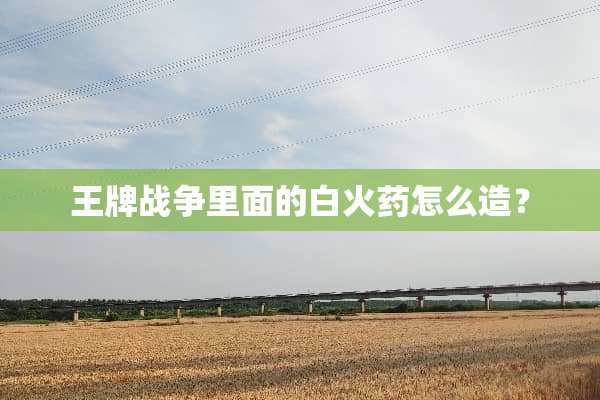 王牌战争里面的白**怎么造？