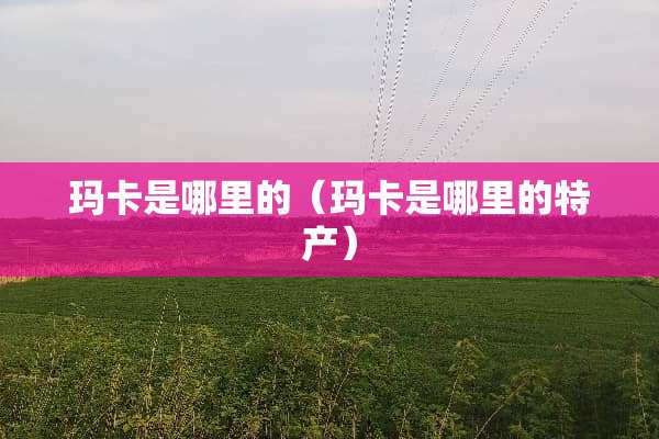 玛卡是哪里的（玛卡是哪里的特产）