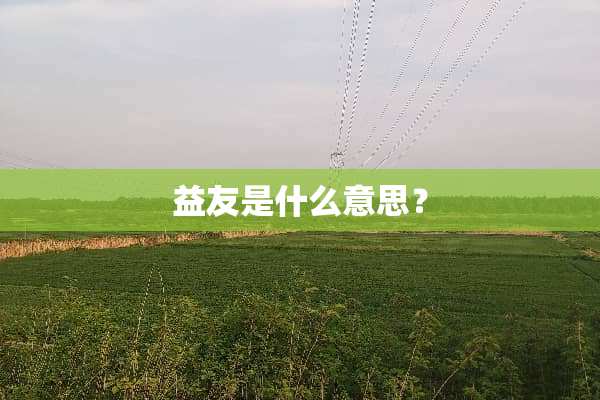 益友是什么意思？