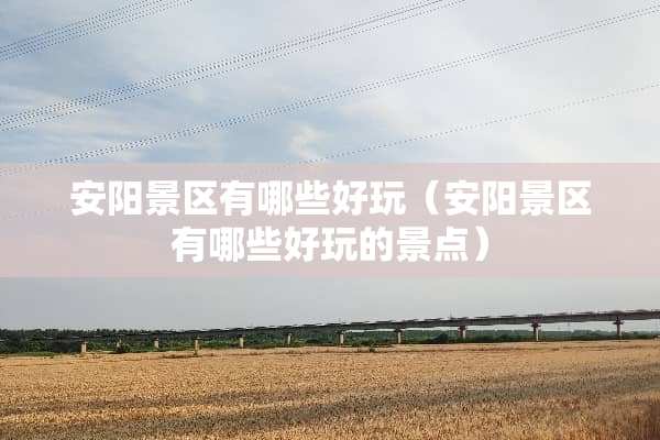 安阳景区有哪些好玩（安阳景区有哪些好玩的景点）