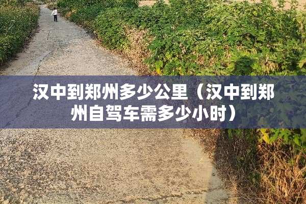 汉中到郑州多少公里（汉中到郑州自驾车需多少小时）