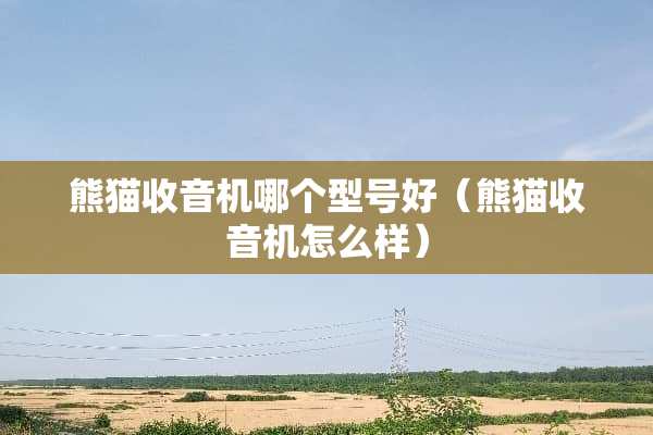 熊猫收音机哪个型号好（熊猫收音机怎么样）