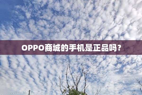 OPPO商城的手机是正品吗？