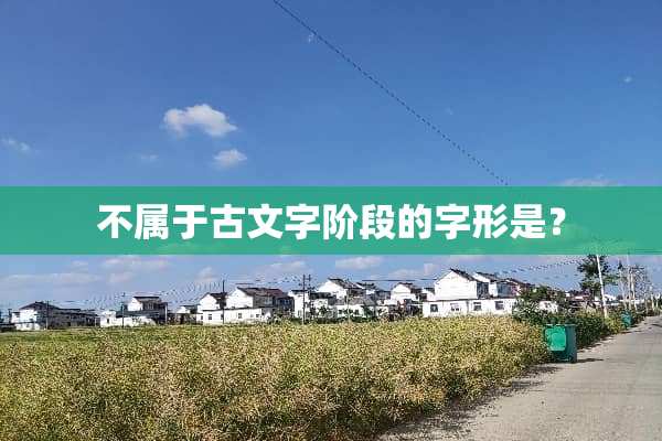 不属于古文字阶段的字形是？