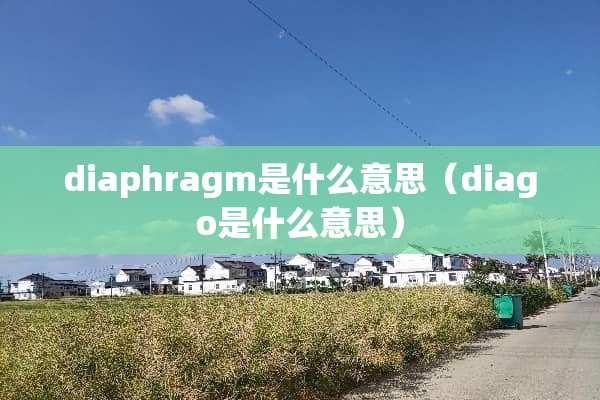 diaphragm是什么意思（diago是什么意思）