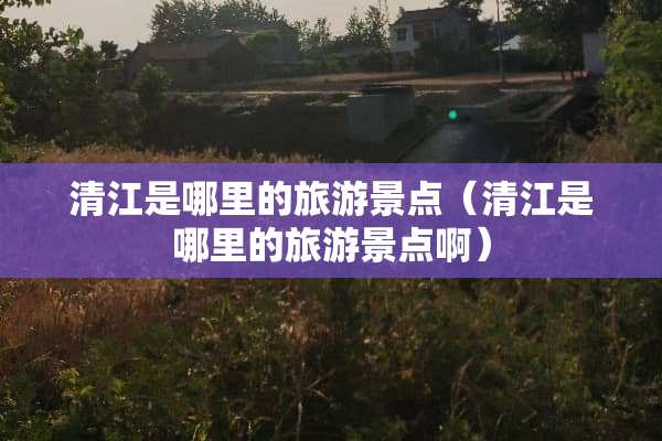 清江是哪里的旅游景点（清江是哪里的旅游景点啊）