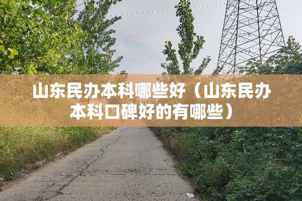 山东民***哪些好（山东民***口碑好的有哪些）