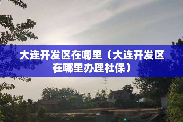 大连开发区在哪里（大连开发区在哪里办理社保）