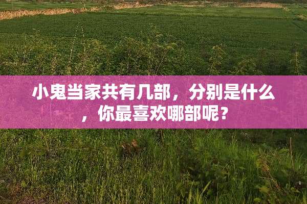 小鬼当家共有几部，分别是什么，你最喜欢哪部呢？