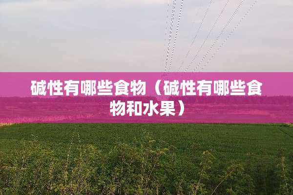 碱性有哪些食物（碱性有哪些食物和水果）