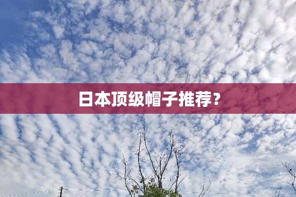 日本**帽子推荐？