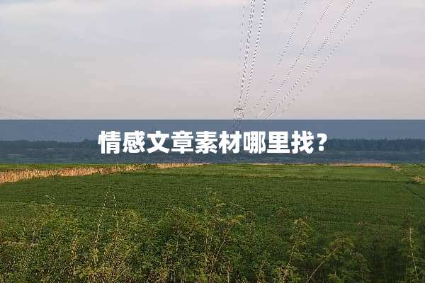 情感文章素材***？