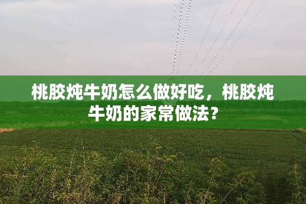 桃胶炖牛奶怎么做好吃，桃胶炖牛奶的家常做法？