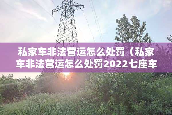 私家车非法营运怎么处罚（私家车非法营运怎么处罚2022七座车）