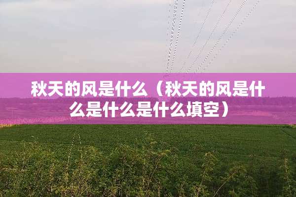 秋天的风是什么（秋天的风是什么是什么是什么填空）