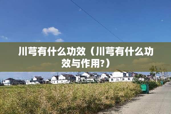 川芎有什么功效（川芎有什么功效与作用?）