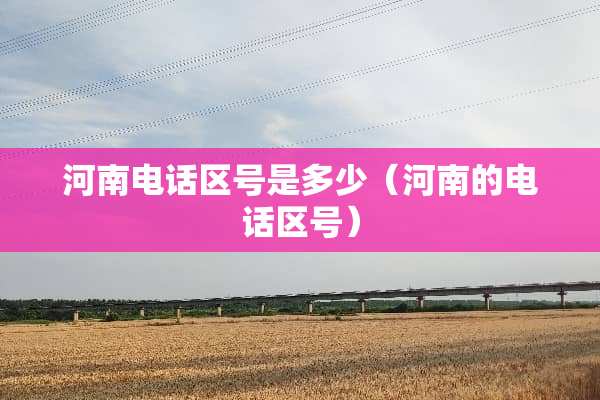 河南电话区号是多少（河南的电话区号）