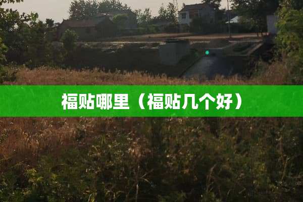 福贴哪里（福贴几个好）