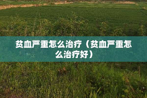 贫血严重怎么治疗（贫血严重怎么治疗好）