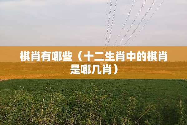 棋肖有哪些（十二生肖中的棋肖是哪几肖）
