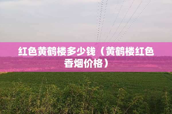 红色黄鹤楼多少钱（黄鹤楼红色香烟价格）