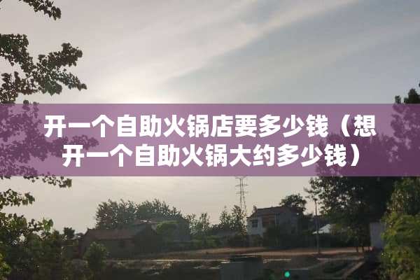 开一个自助火锅店要多少钱（想开一个自助火锅大约多少钱）