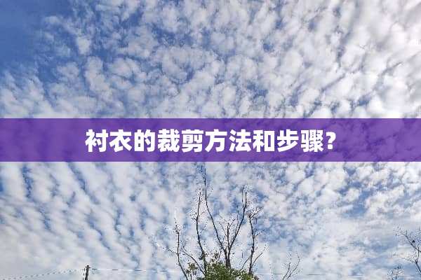衬衣的裁剪方法和步骤？