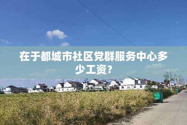 在于都城市社区*群服务中心多少工资？