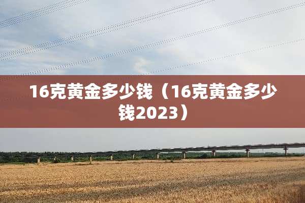 16克黄金多少钱（16克黄金多少钱2023）