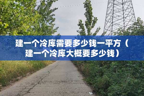 建一个冷库需要多少钱一平方（建一个冷库大概要多少钱）