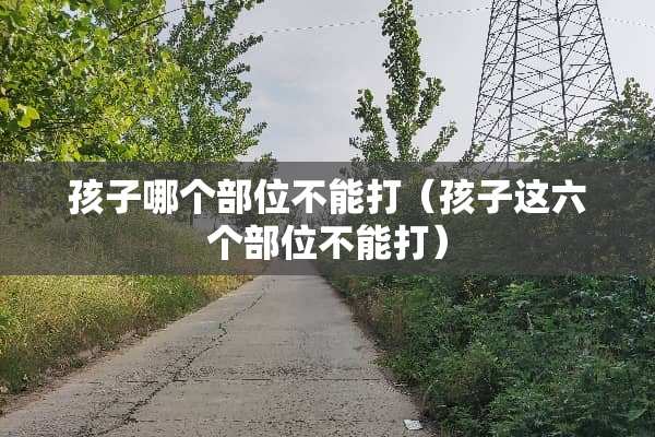 孩子哪个部位不能打（孩子这六个部位不能打）