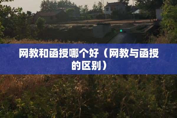 网教和函授哪个好（网教与函授的区别）