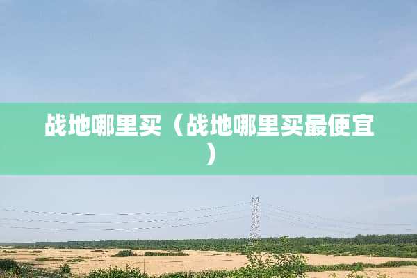 战地哪里买（战地哪里买最便宜）