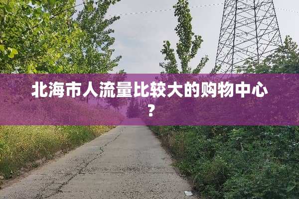 北海市人流量比较大的购物中心？