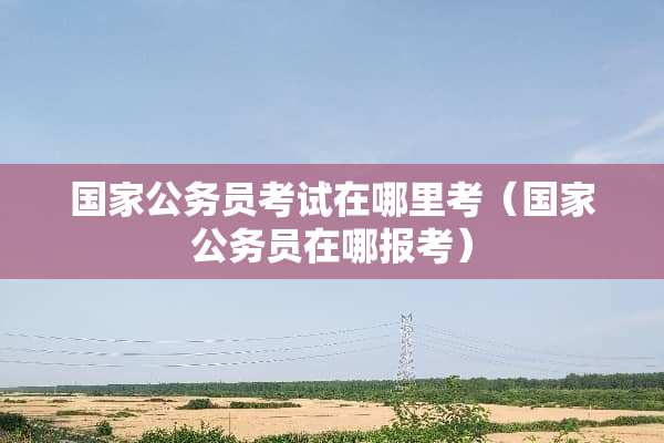 国家公务员考试在哪里考（国家公务员在哪报考）