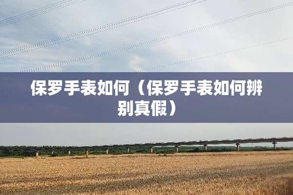 保罗手表如何（保罗手表如何辨别真假）